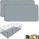 2 Pack Guinea Pig Cage Liners for C&C 2x4 Habitat Washable Guinea Pig Bedding Super Absorbent | Waterproof | Non Slip| Reusable Guinea Pig Pee Pads for Small Animals Cages - 57.1" x 27.6"