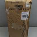 Food Heat Lamp: [Rapid-Heating Bulbs Included] [Steady Heating] Commercial Food Warmer Lamp, Electric Heat Light for Catering Food Warming Light for Buffet Parties (Painted Silver, 32" (2-Head))