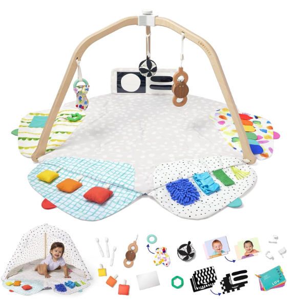 LOVEVERY | The Play Gym | Award Winning For Baby , Stage-Based Developmental Activity Gym & Play Mat for Baby to Toddler