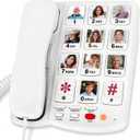 Big Button Phone for Seniors,10 One-Touch Dialing Corded Landline Telephone
