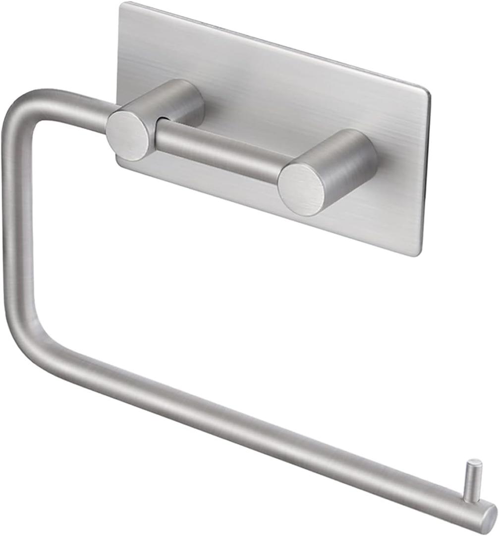 KES Self Adhesive Toilet Paper Holder Stainless Steel Tissue Paper Roll Holder Hand Towel Holder for Bathroom RUSTPROOF Brushed Finish, A7070-2