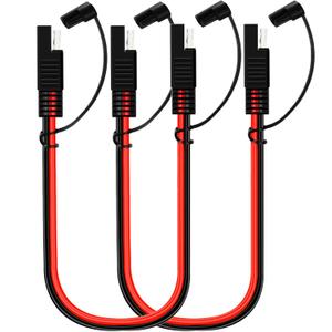 2 Pack 10 Gauge 2 Pin Quick Disconnect Audiopipe Polarized Wire Harness, 12 Inch Heavy Duty SAE Connector Bullet Lead Cable with Waterproof Caps