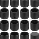 uxcell 48Pcs Chair Leg Caps, Fit OD 19mm (3/4 Inch) Non-Marking PVC Chair Leg Tips Non-Slip Chair Leg Floor Protectors Round Table Covers End Caps for Furniture, Black
