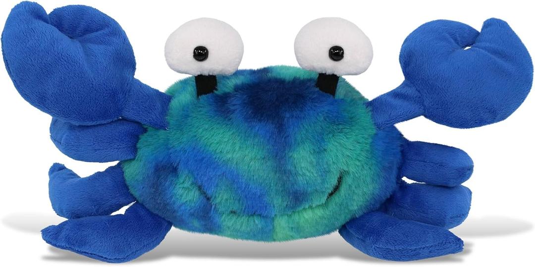DolliBu Blue Tie-Dye Crab Plush - Super Soft Stuffed Animal, Cute Sea Animal Plush, Adorable Fluffy Stuffed Animal for Boys and Girls, Stuffed Animals Plush Gift for Babies, Kids, Adults - 6.5 Inches