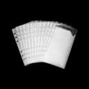 A6 Binder Pockets 12pcs Clear PVC Binder Pouches 6 Holes Zipperless Side Open Cash Budget Envelopes Waterproof Document Filing Bags for A6 Binder Protectors Photos, Cash Organize