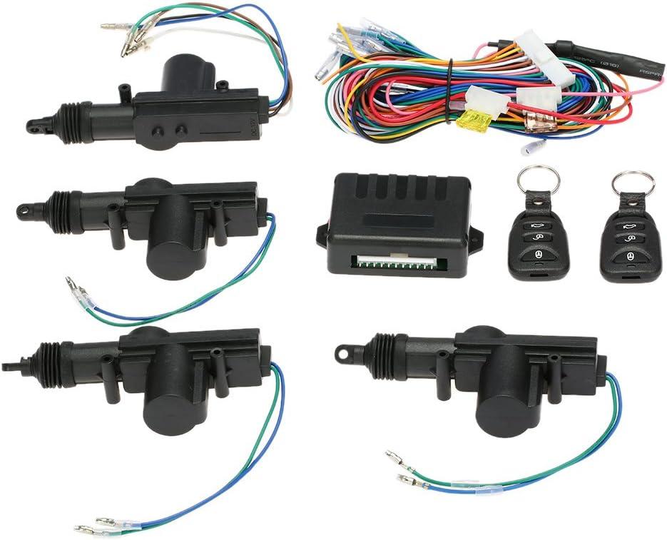 Universal Car Keyless Entry System Kit, 4PCS 12V Car Door Lock Actuator with Remote, Central Locking System Car, Remote Central Door Locking System