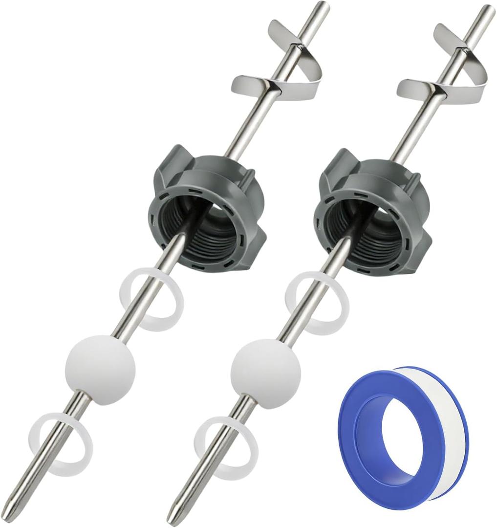 2 Pack Lavatory Pop Up Center Piece Assembly, Sink Stopper Pivot Rod Replacement Kit for Bathroom Sink Drains 18MM Ball Sink Ball or Pivot Rod Replacement Parts