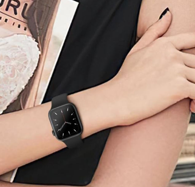 Patenting 1 Pack Sport Bands Compatible with Apple Watch Bands for Women Men 42mm(Series 3 2 1)/44mm/45mm/46mm/49mm, Soft Silicone Waterproof Strap for iWatch Series 10 9 Ultra 8 7 6 5 4 3 2 1 SE