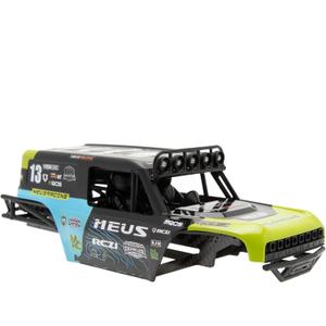 MEUS RACING MB24 SCX24 Body 5.2in 132MM Body Shell ABS+Nylon Carbon Fiber Chassis for 1/24 Axial SCX24 Bronco JLU B-17 C10(Green)