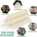 5 Inch Spirat Tapared Candles 10 Pack,0.78" Diameter Ivory Naturel Bee Candles Candlestick,7 Hours Long Lasting Smokeless and Unscented for Home Decoration