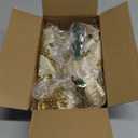 RECUTMS 10 Pcs Christmas Glitter Artificial Poinsettia Flowers 6 inch Christmas Wreath Christmas Tree Flowers Ornaments Holiday Seasonal Decorations for Xmas New Year Wedding Party (Gold)