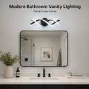 Black LED Vanity Light,Modern Bathroom Light Fixtures Over Mirror,18 inch,6000K Cool White