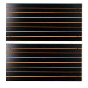 Slat Wall Paneling for Retail Display 2 Pack 4'x2', Black MDF Slatwall Panel for Garage Organizer Shiplap Wall Paneling,Slat Board Garage Slatted Storage Systems, Easy Install