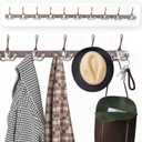 Modern Zinc Alloy Wall Mounted Coat Rack - Multi-Purpose Wall Hook Organizer with 10 Hooks, Rustproof Metal Hook for Hallway, Bathroom, Bedroom (Silver Nickel, 1 Item-10 Hooks)