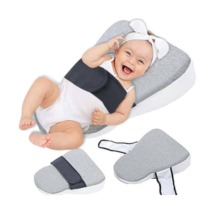 Baby Reflux Pillow for Infant Support Cushion, Soft Cotton Cover, Bedroom, Stroller, Detachable Washable Breathable Bedding Set with Hidden Zipper Milk Anti-spit Pillow for Sleeping/Feeding