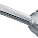 Moen Curved Adjustable Length Fixed Mount Single Shower Curtain Rod for Bathroom, Brushed Nickel Finish, CSR2160BN