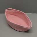 Pro Goleem Small Woven Basket with Gift Bags and Ribbons Durable Baskets for Gifts Empty Small Rope Basket for Storage 12"X 8" X 5" Baby Toy Basket with Handles, Pink