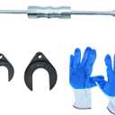 Inner CV Axle Puller Removal Tool with 5/8"-18 Slide Hammer and Extension Upgraded Pole - Slide Hammer Attachments Bearing Puller Set with 63mm 48mm CV Joint Fork Adapter Replaces TTK-006