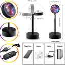 Sunset Lamp Projector Night Light Projection Lamps Christmas Light with Remote Mood Lighting Rainbow Sunlight lamp Led Colorful Changing for Home Bedroom