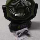 HAWANA Portable Fan Rechargeable20000mAh Camping Fan with 360 Airflow, Battery Powered Ventilador Recargable with Stepless Wind Speeds, 3 Timing, Hanging Hook for Camping, Tents, BBQ, Fishing (Green)