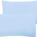 Mejoroom Hotel Luxury Queen Pillowcases  Microfiber 20x30 inches Pillow Cases Set of 2  Soft, Cozy and Breathable Pillow Covers with Envelope Closure(2Piece, Queen/Standard, Light Blue)