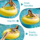 Funscape Large Inflatable Pool Float Rings for Adults Kid, 3 Pack 44" Swim Floaties Tube W/Handles, Summer Tanning Water Floating Lounge, Outdoor Beach Lake River Swimming Toy Pool Party Family Set 1