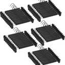 NORTHERN BROTHERS Pants Hangers, 50Pack Skirt Hangers with Clips Black Pant Hangers for Pants Bulk Shorts Hangers