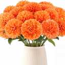 12 PCS Marigold Flowers Mexican Silk Marigold Artificial Flowers with Stems for Day of The Dead Dia de Los Muertos Diwali Decor Halloween DIY Marigold Garland for Decorations
