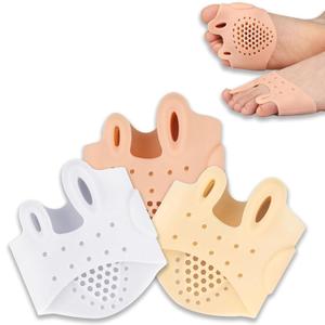 Silicone Toe Separator, Toe Spacers for Bunion Relief & Toe Straightening Soft Breathable Toe Corrector for Women Men Ultra-Thin Design for Yoga Running Travel (Three Colors-3PCS)