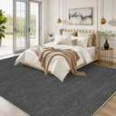 Outdoor Easy Jute Rug 5x7 Washable Non Slip Indoor Outdoor Easy Jute Rug Modern Solid Color Neutral Paito Stain Resistant Throw Carpet for Porch Kitchen Bedroom Living Room Backyard, Grey