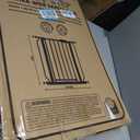 Regalo Safety 29-49" Easy Step Extra Wide Baby Gate for Doorways & Bottom of Stairs, Pressure Mounted Safety Gate with Door for Babies, Toddlers & Pets, Platinum