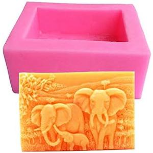 Pack Of 3 YAFOWP Silicone Mold Elephants, Elephant Family Craft Art Silicone Soap Mold, Craft molds DIY Handmade Soap Mold - The Best DIY Handmade Gifts