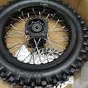 80/100-12 3.00-12 Tire Tube,12" Rear 15mm Axle Rim Wheel With Brake Rotor and 428 41T Sprocket For Apollo SSR 50cc 125cc XR CRF Dirt Pit Bike Tao Kayo TSD 110 TD 125