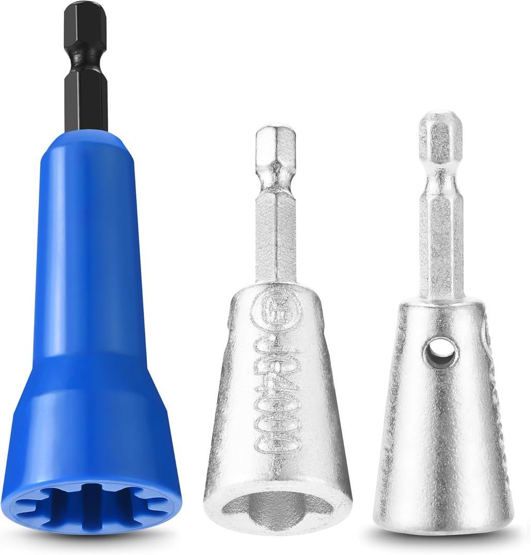 SUTQIGUI 3 Pack Wire Twister Tool for Drill with 1/ 4" Hex Shank, Electrician Tools Wire Nut Twister for Drill, Drill Wire Twister Quick Wire Connector Wire Twisting Tool(3 pcs)