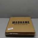 MAONAME Gold Decorative Tray with Handles, Foil Serving Tray for Ottoman, Square Coffee Table Trays for Living Room, Bathroom, 13" L x 13" W x 1.6" H
