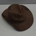 Western Cowboy Hat for Women Men Classic Fedora Hats Wide Brim Suede Cowboy Hat for Women with Buckle Belt, One Size