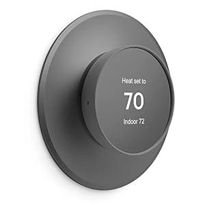 Metal Nest Wall Plate for Google Nest Thermostat 2020, Trim Kit, Charcoal