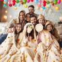 Gifts for Women Tortilla Blanket Adult Size 71 Inch, Graduation Gifts for Men and Women, Baptisms Gifts for Girl, Taco Food Burrito Blanket for Adult, Flannel Blanket Funny Gifts for Girlfriend (Beige)