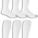 Fruit Of The Loom Men's 6 Pack Over The Calf Tube Socks, White, Sock Size:10-13/Shoe Size: 6-12