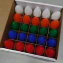 Novelty Lights 25 Pack C9 Ceramic Outdoor Christmas Replacement Bulbs, Multi, E17 Intermediate Base, 7 Watt