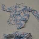 SUNNY PIGGY Baby Girls One Piece Swimsuit Long Sleeve Floral Bathing Suit+Hat 2Pcs
