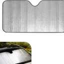 Car Front Windshield Sun Shade, 55.1" x 27.5" Reflective Heat Blocking & Sun Protection Visor, Foldable Protector Cover Dashboard & Interior, Privacy Shade for Most Cars SUVs (Silver)