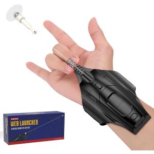 OVERFUN Web Launcher String Shooters Toy Upgrade 3.0, Cool Gadgets Spider Real Silk Superhero Role-Play Fun Toys Great Gift for Teens Black