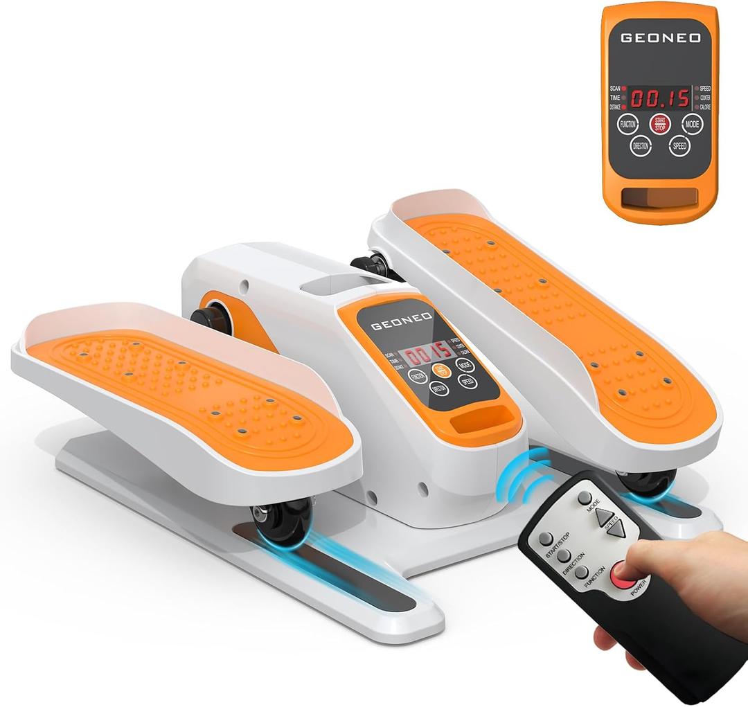 Under Desk Elliptical Machine, Electric Elliptical Exerciser for Senior, Quiet and Small Electric Seated Pedal for Home with Display Monitor, Remote Control and 12 Adjustable Speeds