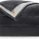 UGG Ariana King/ California King Blanket Fleece Fluffy Reversible Soft Fuzzy Bedding Cozy Plush Oversized Blanket Machine Washable Bedroom Decor for Big Couch or Bed, 110-inch x 90-inch, Charcoal Grey