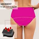 Leoparts Period Swimwear Leakproof Bikini Bottoms Black High Waisted Coverage Swimsuit Bottom for Girls Teens Women, Small