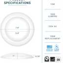 PARMIDA (24 Pack) 5/6 Inch Dimmable LED Disk Light Surface Flush Mount 15W, UL Listed, Recessed Retrofit Ceiling Disc Lights, Energy Star, Installs into Junction Box Or Recessed Can, 1050lm - 3000K