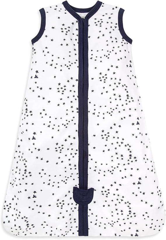 Burt's Bees Baby Unisex Beekeeper Wearable Blanket, Organic Cotton - Light Weight or Medium Weight - Newborn Essentials
 (Large, Nightfall)