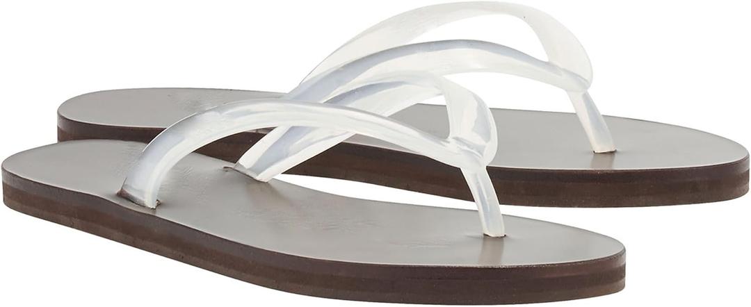 Molozoey Jelly Beach Flip Flop Sandals for Women Clear Jelly Slip on Comfortable Thong Sandals Slides Sandals Women Dressy Shoes