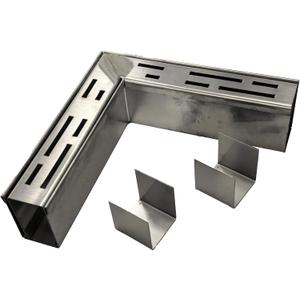 Pool Deck Drain Channel 90 Degree Angle with 2 Connectors for 1-11/16" Wide SXSJMY Pool Drains/Mini Water Drainage Channel/Non Deep Patio Drain